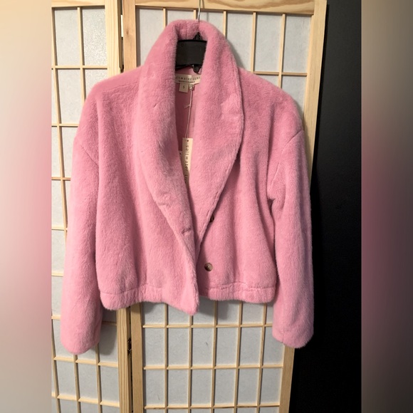 saltwater LUXE Jackets & Blazers - NWT Saltwater LUXE Faux Fur Pink Jacket Small